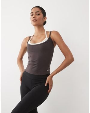 Tala Double Layer Vest - Brown
