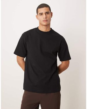 ASOS Premium Interlock Relaxed T-shirt - Black