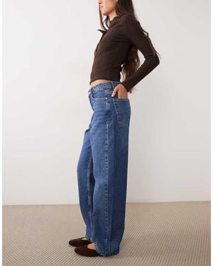 Jdy Bailey Jeans Met Hoge Taille En Smalle Barrel-Pijpen - Blauw