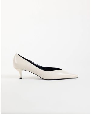 Mango Escarpin à petit talon - Blanc