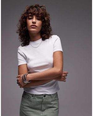 Mango T-Shirt Baby Bianca A Coste - Grigio