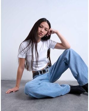 TOPSHOP Shrunken Everyday Tee - Blue