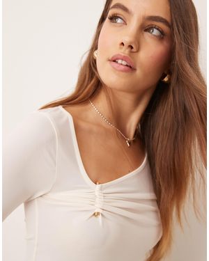 ASOS – langärmliges oberteil - Braun