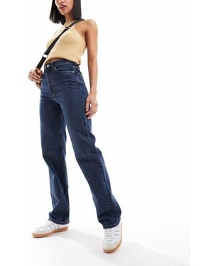 Weekday Rowe Extra High Waist Regular Fit Straight Leg Jeans - Blue
