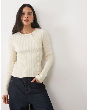 Mango Knitted Cardigan - Natural
