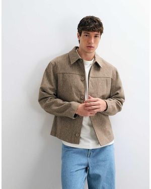 ASOS Wool Look Jacket - Natural