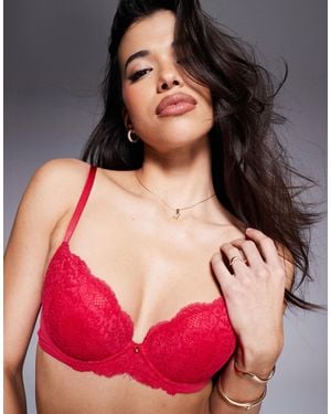 Ann Summers – sexy lace – wattierter, tief ausgeschnittener bh - Rot
