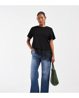 Vero Moda Tessa High Waisted Wide Leg Jeans - Black