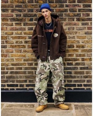 Pull&Bear Jacket With Hood And Fireman Clasp - Metallic