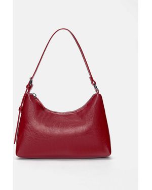 Pull&Bear – gemusterte schultertasche mit schnallendesign - Rot