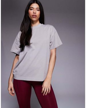 4505 Icon Heavyweight Cotton Oversized T-shirt With Quick Dry Finish - Purple