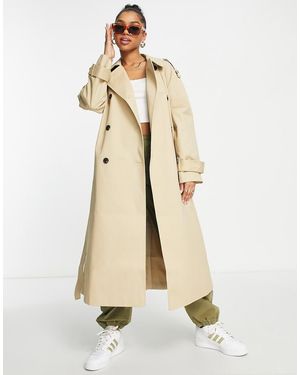 ASOS Longline Trench Coat - Brown