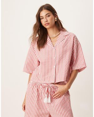 Aray Beach Shirt Co-ord - Pink