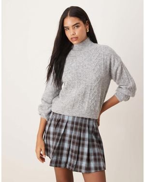 Vila Cable Knit Sweater - Gray