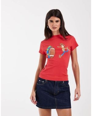 ASOS Disney Pixar Baby Tee Met Woody-Print - Rood