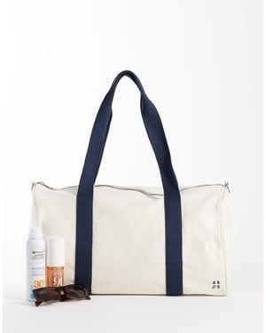 4505 Canvas Tennis Holdall With Contrast Straps - White