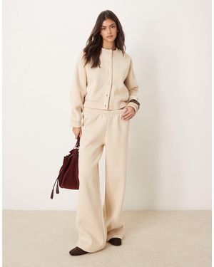 ASOS Sweat Wide Leg jogger Co Ord - Natural