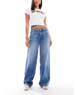 Superdry – cult – weite jeans - Blau
