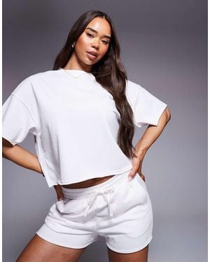 River Island Jersey T-Shirt Co-Ord - White