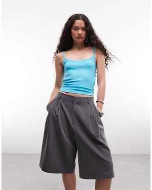 Collusion – geripptes camisole - Blau