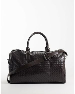 ASOS Embossed Weave Holdall Bag - Black