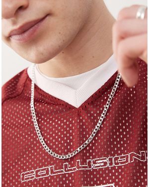 FADED FUTURE Curb Chain Necklace - Red