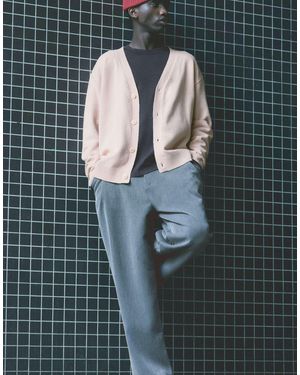 Pull&Bear Basic-strickjacke - Blau