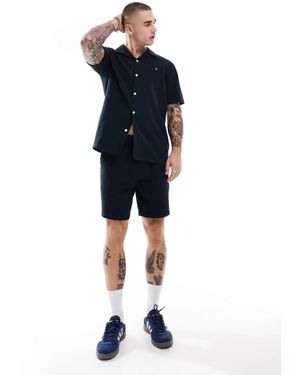 Farah – redwald – seersucker-shorts - Blau