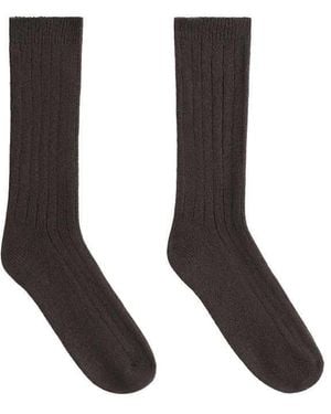 Oysho Cashmere 75% Socks - White
