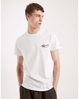 Tommy Hilfiger Chest Logo Slim Fit T-shirt - White