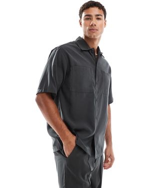 Redefined Rebel Chemise coupe carrée - Noir