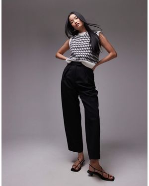 ARKET Structured Straight Leg Pants With Pressed Crease - Grey