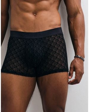 Calvin Klein Doorschijnende Mesh Boxershort - Zwart
