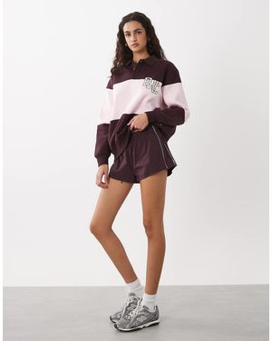 Cotton On Pantalones Cortos Deportivos Morado Con Diseño De Paneles-Violeta