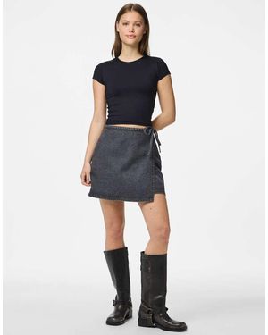 Pieces Wrap Skirt - Blue