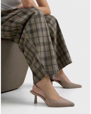 Bershka Kitten Heel Slingback Shoes - Multicolour