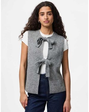 Pieces Knitted Vest - Blue