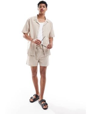 Goldsboro Revere Stripe Shirt - White