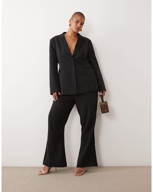 ASOS Curve Tailored Snatch Tux Flare Pants - Black