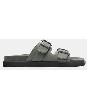 Pull&Bear Sandali Verdi Con Fascette Con Fibbie - Verde
