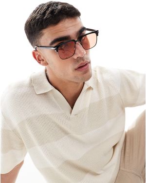 ASOS – retro-sonnenbrille - Natur