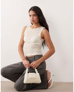 ASOS – tanktop aus spitze - Mehrfarbig
