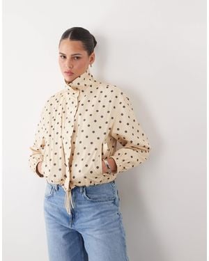 Miss Selfridge Scallop Detail Windbreaker - Blue