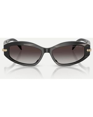 Michael Kors Wilmington Oval Sunglasses With Lens - Multicolour