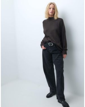 Vero Moda Oversize-pullover mit stehkragen - Grau
