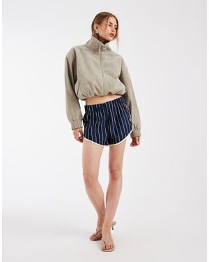 adidas Originals Pinstripe Firebird Shorts - Blue