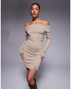 Kaiia – exclusive – kurzes pulloverkleid - Grau