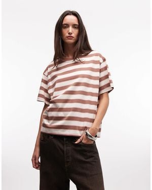 Monki Oversized Boxy T-shirt - Brown