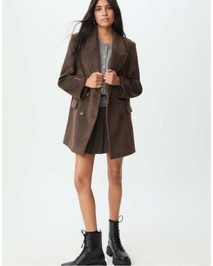 Stradivarius Regular Fit Double-breasted Coat - Brown