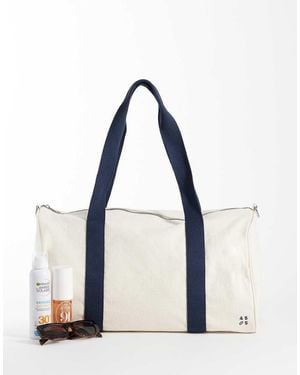 4505 Canvas Tennis Holdall With Contrast Straps - White